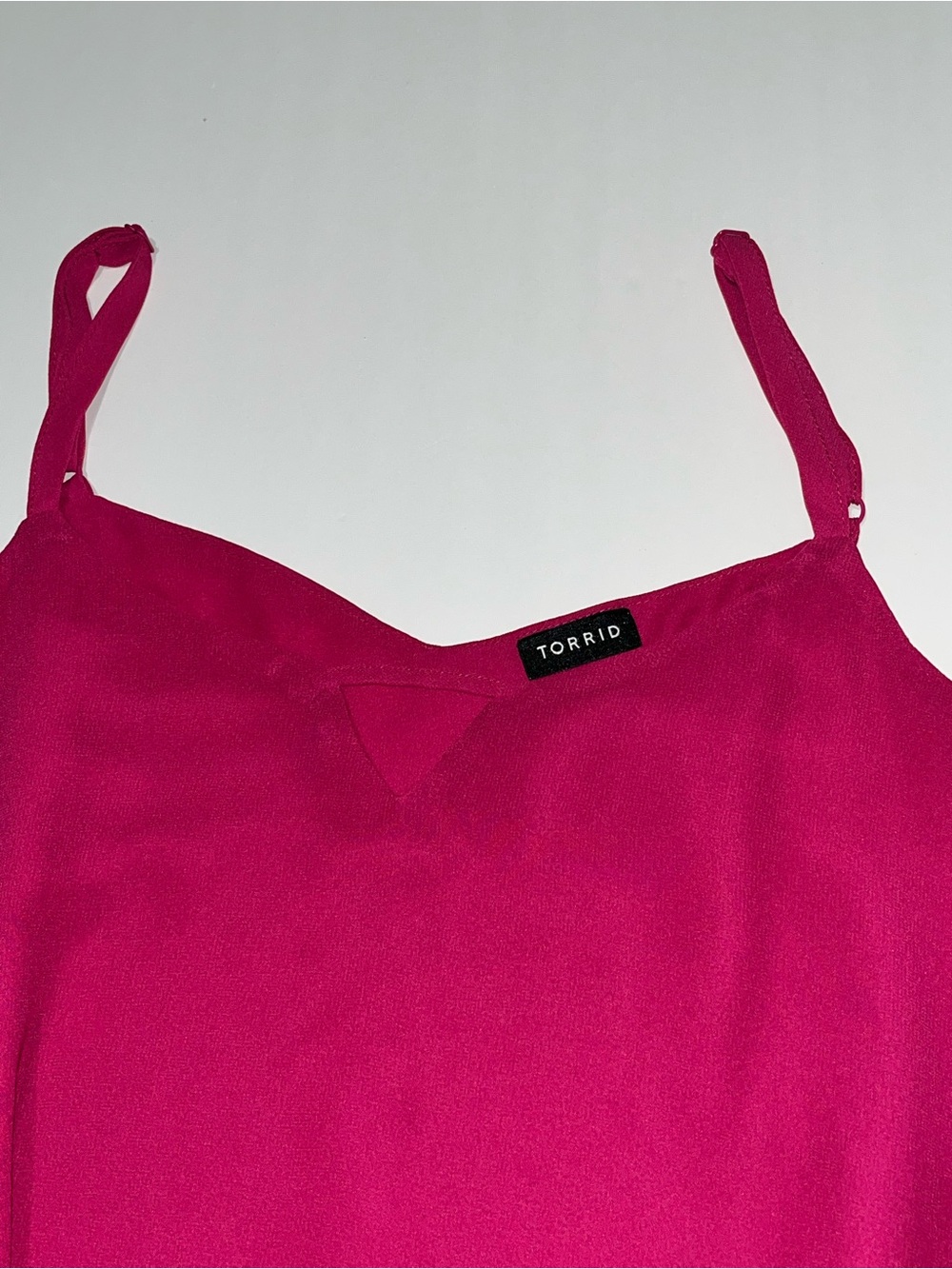 Torrid Fuchsia Pink Sophie Chiffon Keyhole Swing Cami Tank Top Size 1
